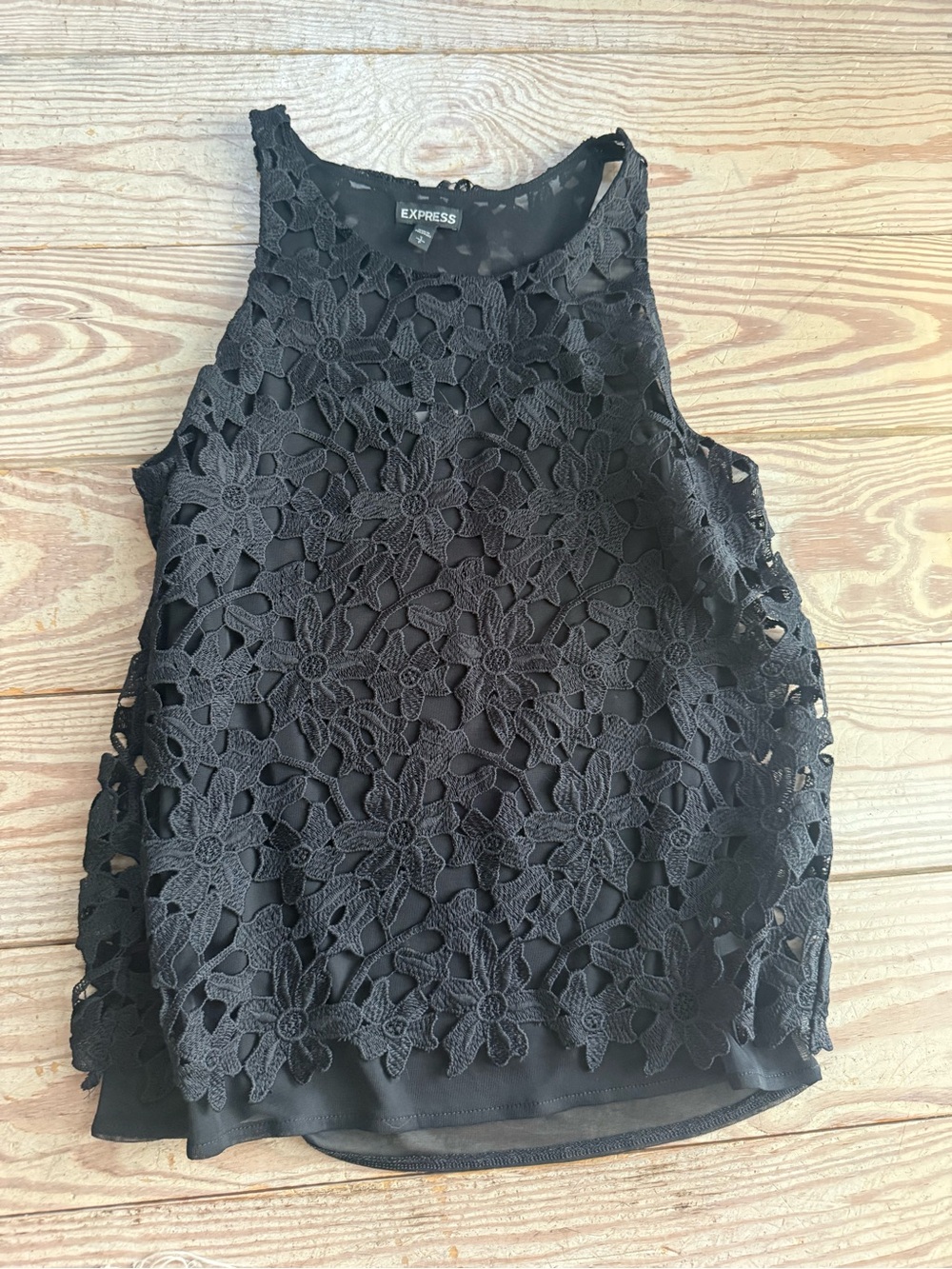 Express Black Lace Tank Top size S NWT